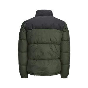 Chaqueta acolchada de color sólido personalizada para hombre al por mayor 2024, material de poliéster impermeable de buena calidad, talla grande, precio barato OEM - Product Image 2