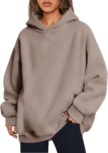 Sweat à capuche unisexe uni surdimensionné sans ficelle Pull à capuche vierge de créateur à épaules tombantes pour hommes et femmes Vêtements Streetwear - Product Image 2