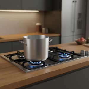 Olla para Sopa y Caldo Ballarini Serie Profesional 7000 Plateada de Aluminio de 28 cm Natural 7022 28 PROFESSIONAL - Product Image 3