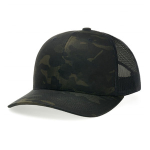 Gorras trucker de perfil medio con diseño personalizado, gorras para exteriores con visera curva para adultos, parte trasera de malla, personalizables. - Product Image 5