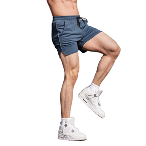 100% poliéster verano correr pantalones cortos de entrenamiento de secado rápido malla transpirable Color a juego Fitness Casual patrón caliente poliéster - Product Image 1