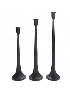 <b>Metal</b> <b>Black</b> Taper Candelabra <b>Candle</b> <b>Holders</b>-Handmade Eco-Friendly Durable for Valentine's Day Birthday Party Dining Home Decor - Product Image 2