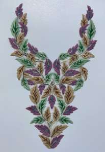 Parches de encaje de cuello de tela de red bordada de moda para ropa de Boutique étnica india trajes de trabajo vestidos Kurti blusa Decoración - Product Image 3