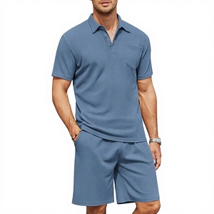 Ensemble d'été pour hommes sportifs OEM High Street 100% coton imprimé t-shirt et survêtement court respirant grande taille ensemble short tendance - Product Image 1