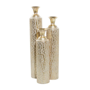 Vases cylindriques en laiton / Porte-bougies en forme de couronne, ces pièces polyvalentes allient parfaitement le style Mid-Century Modern. - Product Image 6