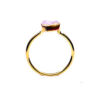 Bague en argent sterling 925 unisexe vintage de haute qualité en plaqué or avec opale et pierres précieuses classique pour fête de fiançailles à bas quantité minimale de commande