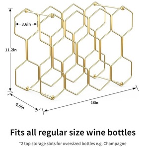 Estante para Botellas de Vino de Metal, Suministro de Fábrica, para Mostrador, para el Hogar, Fiestas, Suministros para Bares, Estante Hecho a Mano - Product Image 4