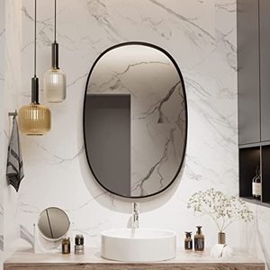 Espejo de pared irregular con marco de Metal negro asimétrico moderno personalizado decoración de arte Vintage baño sala de estar estilo contemporáneo - Product Image 3