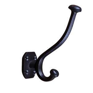 Hot selling leaf shaped matte black powder coated finished iron hook for bedroom organizer for kitchen organizer - Product Image 5