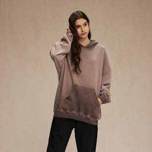 OEM Simple hombres Sudadera con capucha conjunto sudaderas con capucha 100% puro algodón poliéster manga larga impreso Oversize pulóver sudaderas con capucha al por mayor gris hombres - Product Image 5