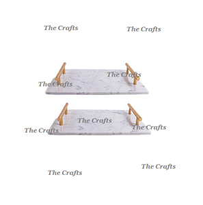 Tableware Serving <b>Food</b> Coffee Tray For Restaurant And Hotel Use White Marble Tray At Wholesale Prices - Product Image 2