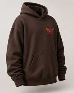 เสื้อฮู้ดโอเวอร์ไซส์สีน้ำตาลสำหรับทุกเพศ  แบบสวมใส่สบายสำหรับฤดูหนาว มีกระเป๋าหน้าปักลาย สไตล์ลำลองแนวสตรีทแวร์ - Product Image 3
