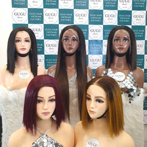 ผมมนุษย์แท้แบบมีโครงตรงและมีความละเอียดสูงลูกไม้แบบคู่ - Product Image 4