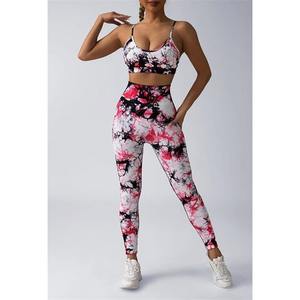 Mallas de Yoga de alta calidad de cintura alta para mujer, pantalones deportivos de mezclilla lavados con arena sin costuras, pantalones de Yoga elásticos para correr sólidos - Product Image 4