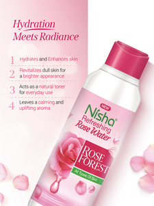 Nisha 30มล. โทนเนอร์บำรุงผิวหน้าด้วยน้ำกุหลาบเพิ่มความสดชื่นโทนเนอร์บำรุงผิวแบบวีแกนสมุนไพรน้ำสำหรับให้ความชุ่มชื่นกระจ่างใสเครื่องทำความสะอาดเครื่องสำอางกระชับรูขุมขน - Product Image 5