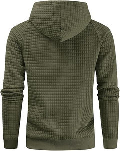Vente en gros basique coton mélangé collection printemps hommes veste décontractée fermeture éclair imprimé tout match sweat couleur unie à capuche - Product Image 2