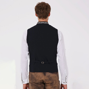 Chaleco reversible bávaro tradicional para hombre con botones de cuerno otoño cálido Oktoberfest Trachten Wear sin mangas festivales alemanes - Product Image 5