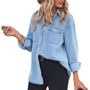 Camisa Vaquera Informal de Invierno para Mujer, Corte Regular, Transpirable, Antiestática, Ecológica y Elegante - Product Image 5