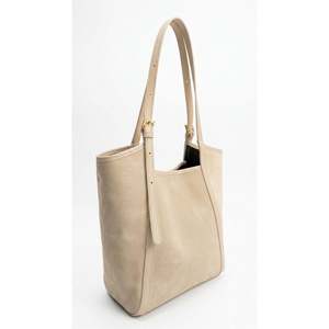 Borsa a Spalla da Donna in Vera Pelle Scamosciata e Pelle Dollaro Art. 26076-Fabbricato in Italia" - Product Image 3