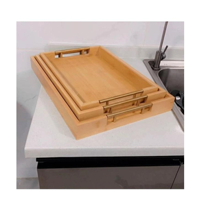 Jarrón Moderno de Madera para Mesa de Centro con Asas Doradas, Acabado Oscuro, Personalizable, SANIYA HANDICRAFT para Hoteles y Restaurantes - Product Image 1