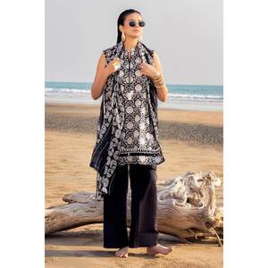 B-52013 Ensemble 3 pièces non cousu en mousseline imprimée, respirant, grande taille, idéal pour les fêtes et événements, avec fermeture éclair en dentelle, XS - Product Image 6