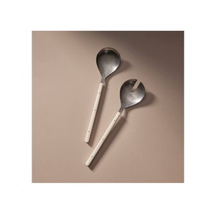 Service à salade uni de qualité supérieure de 2 avec vernis mat pour hôtel et maison vente en gros d'ensembles de couverts en laiton massif personnalisés - Product Image 4