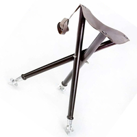 Nouveauté Tabouret pliable en toile portable respectueux de la peau Siège de camping en plein air Chaise triangulaire en hêtre à vendre