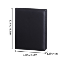 Couvercle de menu de restaurant noir personnalisé pour menu de porte-menu en cuir PU avec clip en métal