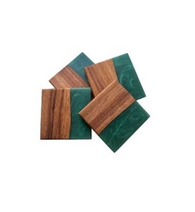 Posavasos de madera de resina respetuoso con el medio ambiente para bebidas de té de Hotel posavasos de vidrio hecho a mano fabricante posavasos para tazas de té mejor diseño - Product Image 4