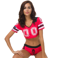 Ensemble de danse pour femmes adultes, uniforme de pom-pom girl personnalisé avec strass, hauts courts, shorts et jupes confortables, sexy, 100% haute qualité