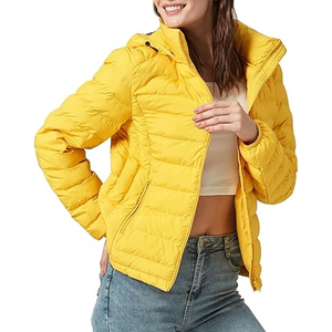 Veste d'hiver pour femme, style décontracté simple, chaude, coupe-vent, en duvet d'oie, veste courte, rembourrage chaud, doudoune pour femme - Product Image 3