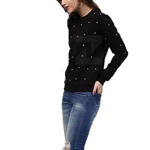 Sweat-shirt décontracté pour femme en coton 100% respirant avec logo frontal, prix raisonnable, fabrication sur mesure, haute qualité, dernier style - Product Image 3