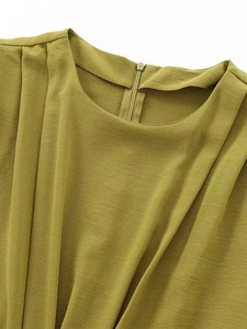 2025 femmes automne et hiver nouveautés mode tempérament conception ouverte boucle décoration sans manches longue robe - Product Image 2