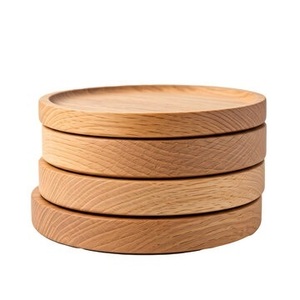 Vente en gros Porte-gobelet en bois noyer Sous-verre en bois pour thé Produits d'usine Sous-verres décoratifs - Product Image 2