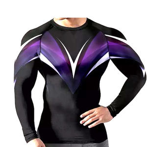 Vente en gros de protection contre les éruptions cutanées à manches longues serrées par compression Conception sportive de qualité supérieure pour adultes Vêtements pour hommes Gym MMA Utilisation Style garçon - Product Image 5