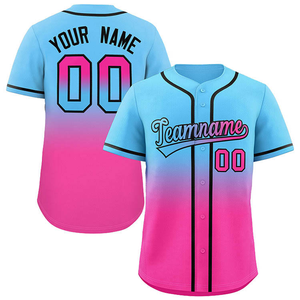 Custom Men's Short Sleeve Baseball Jersey Red-<b>Black</b> Gradient Crew Neck Sports Shirt Personalized Team Name Plus Size Breathable - Product Image 5