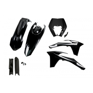 Kit nero in plastica completa con supporto faro per KTM EXC 250 2012-2013 motocicli accessori - Product Image 1