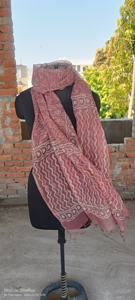 Very Traditional Hand Made Block Printed Dupatta Women Wear <b>Head</b> <b>Cover</b> Temple Wear Dupatta Wholesale Low Price Are Dupatta - Product Image 2