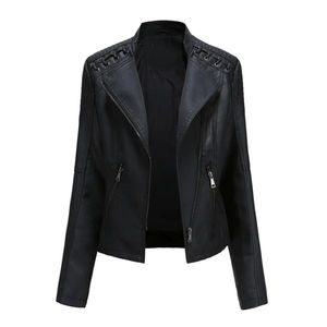 Nouvelle veste en cuir pour femmes, style moto, hiver, respirante, anti-rides, imperméable, écologique, qualité supérieure, légère - Product Image 1