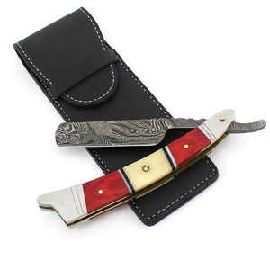 GEMSTONE ENTERPRISES Rasoir Damas à lame droite, lame unique, manche en bois, acier inoxydable, durable, réutilisable, pour rasage masculin - Product Image 3