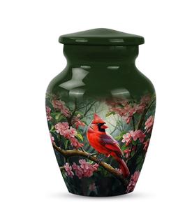 Crdinal Metal <b>Urn</b> <b>for</b> <b>Ashes</b> Women Cremation <b>Urns</b> <b>for</b> Human <b>Ashes</b> <b>Mini</b> <b>Urns</b> Adult Male Man Small <b>for</b> Human <b>Ashes</b> Custom Size - Product Image 1