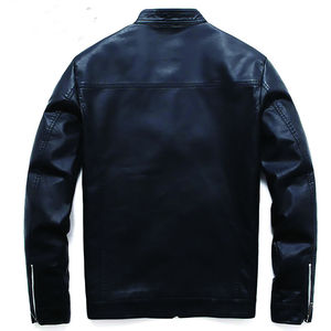 Chaqueta de Cuero y Lana Personalizada al por Mayor para Otoño, Transpirable, Impermeable, Resistente al Viento, Ecológica, para Motociclistas, OEM para Hombre - Product Image 2