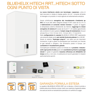 Système de chauffage domestique Ferroli Bluehelix Hitech RRT 24C ErP 25 kW, chaudière à condensation efficace pour le méthane ou le GPL - Product Image 4