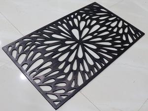 Alfombrillas de puerta de parrilla de goma negra de calidad superior, alfombrilla de decoración de entrada antideslizante para entrada de hogar y baño a precio mayorista - Product Image 2