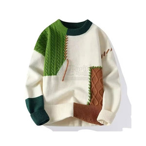 เสื้อกันหนาวระบายอากาศได้ดีสำหรับผู้ชายเสื้อสเวตเชิ้ตผู้ชายผ้าคอตตอนผสมแบบลำลอง - Product Image 2