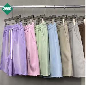 กางเกงขาสั้นผ้าเทอร์รี่ซักหนักสำหรับผู้ชายโลโก้แบบออกแบบได้ตามต้องการสำหรับฤดูร้อน - Product Image 2