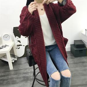PASUXI <span class=keywords><strong>Gilet</strong></span> Cardigan Long Tricoté Ouvert sur le Devant Mode <span class=keywords><strong>Femme</strong></span> Automne Hiver pour la Vente en Gros - Product Image 3