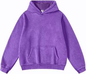 2025 vente en gros 500 Gsm coton à capuche sweats à capuche personnalisés pull hommes surdimensionné poids lourd lavé à l'acide personnalisé délavé à capuche - Product Image 1