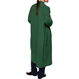 Femmes à manches longues Maxi Cardigan ouvert devant surdimensionné tricoté coton pull manteau décontracté revers chaud pardessus avec poches - Product Image 3