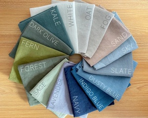 Tissu lin 100% lavé au mètre ou au mètre 280 gr/m2. Tissu en lin pour sacs, tabliers linge de table décor oreillers rideaux - Product Image 3
